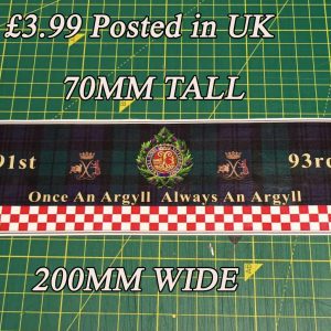 Argyll and Sutherland Highlanders bumper sticker with 2 soldiers