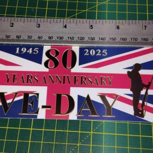 VE DAY bumper sticker
