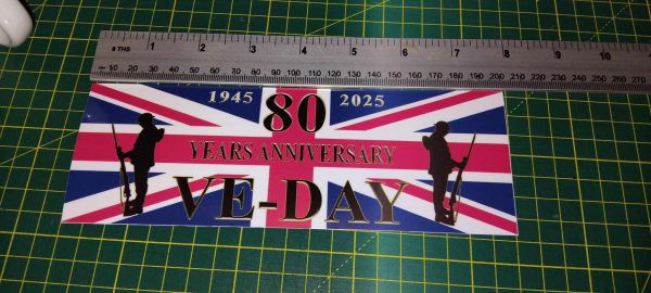 VE DAY bumper sticker