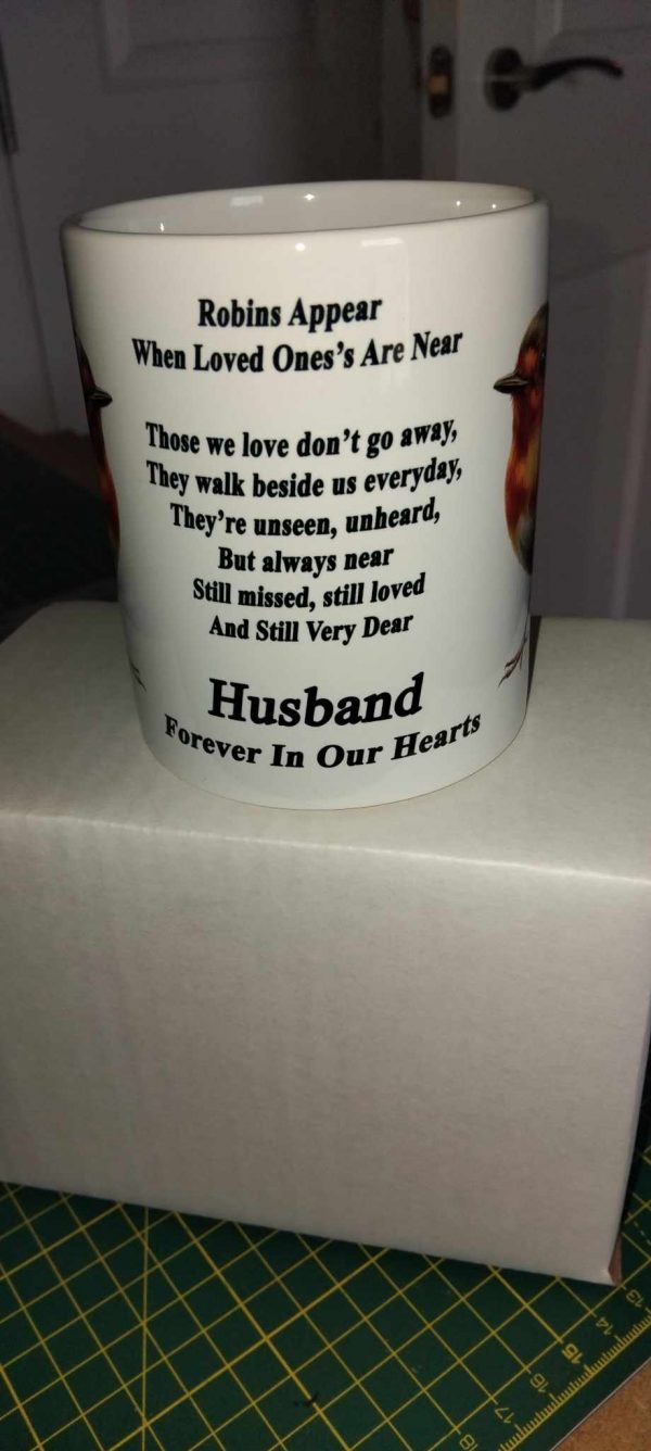 Robin memorial mug (Husband)
